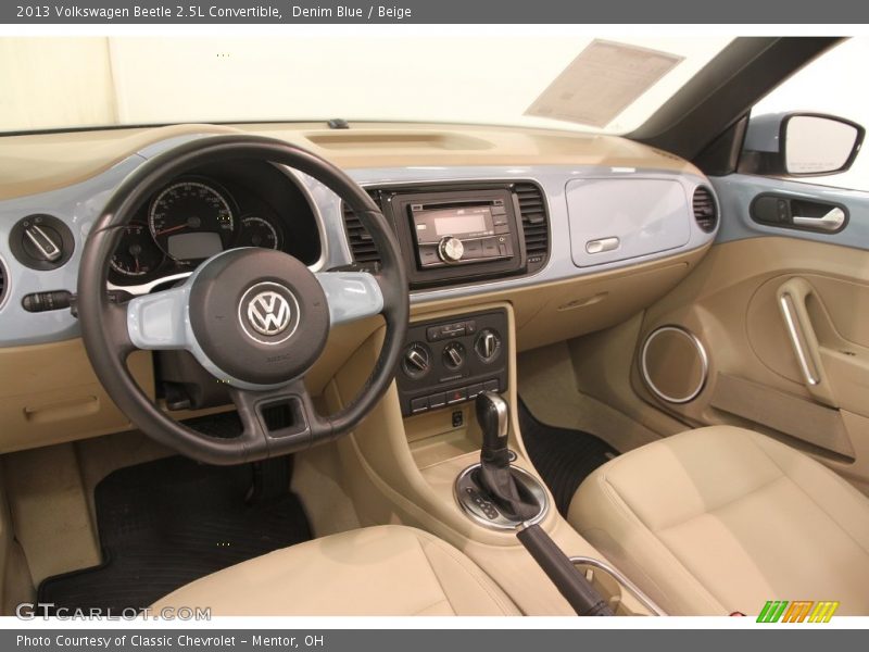 Denim Blue / Beige 2013 Volkswagen Beetle 2.5L Convertible