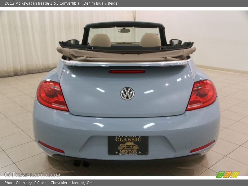 Denim Blue / Beige 2013 Volkswagen Beetle 2.5L Convertible
