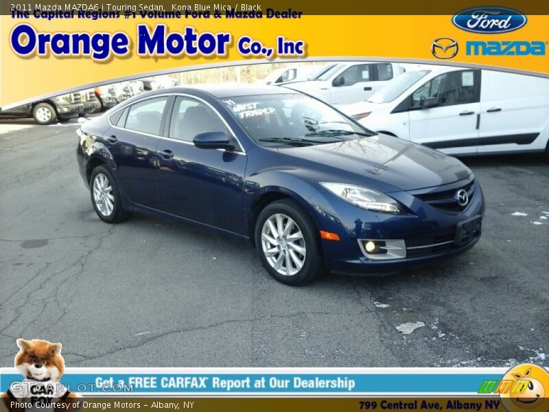 Kona Blue Mica / Black 2011 Mazda MAZDA6 i Touring Sedan