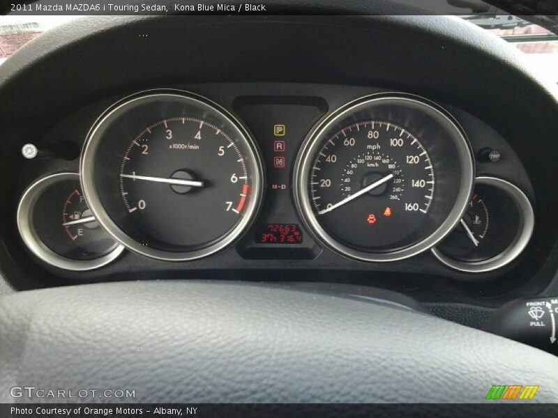 Kona Blue Mica / Black 2011 Mazda MAZDA6 i Touring Sedan