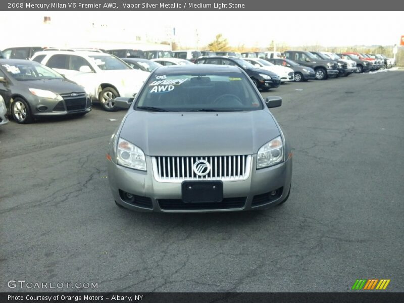 Vapor Silver Metallic / Medium Light Stone 2008 Mercury Milan V6 Premier AWD