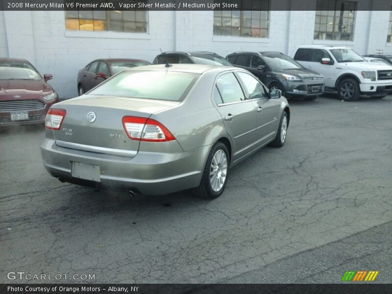 Vapor Silver Metallic / Medium Light Stone 2008 Mercury Milan V6 Premier AWD