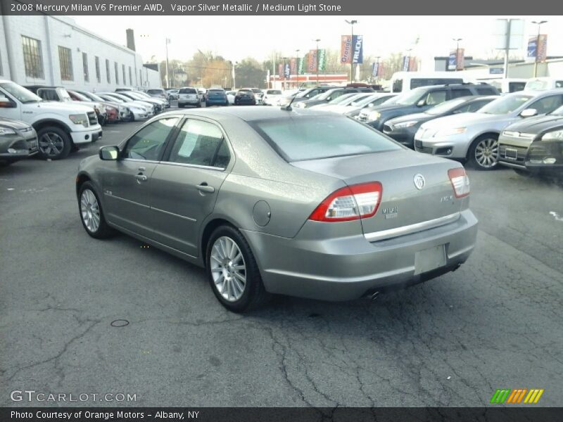 Vapor Silver Metallic / Medium Light Stone 2008 Mercury Milan V6 Premier AWD