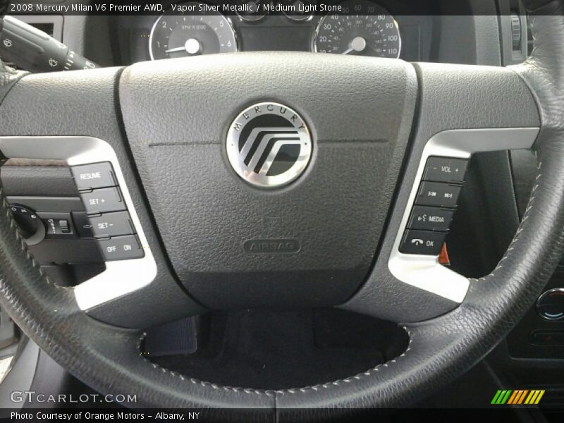 Vapor Silver Metallic / Medium Light Stone 2008 Mercury Milan V6 Premier AWD