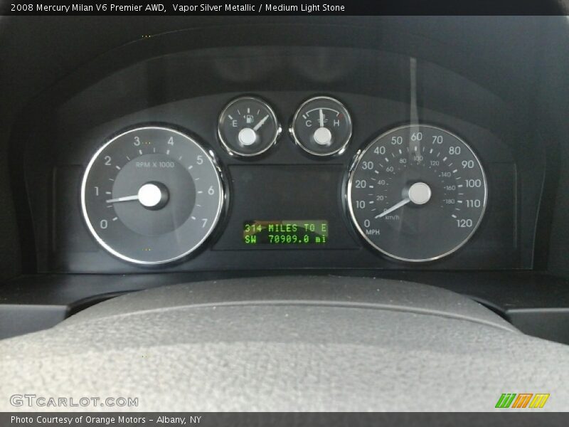 Vapor Silver Metallic / Medium Light Stone 2008 Mercury Milan V6 Premier AWD