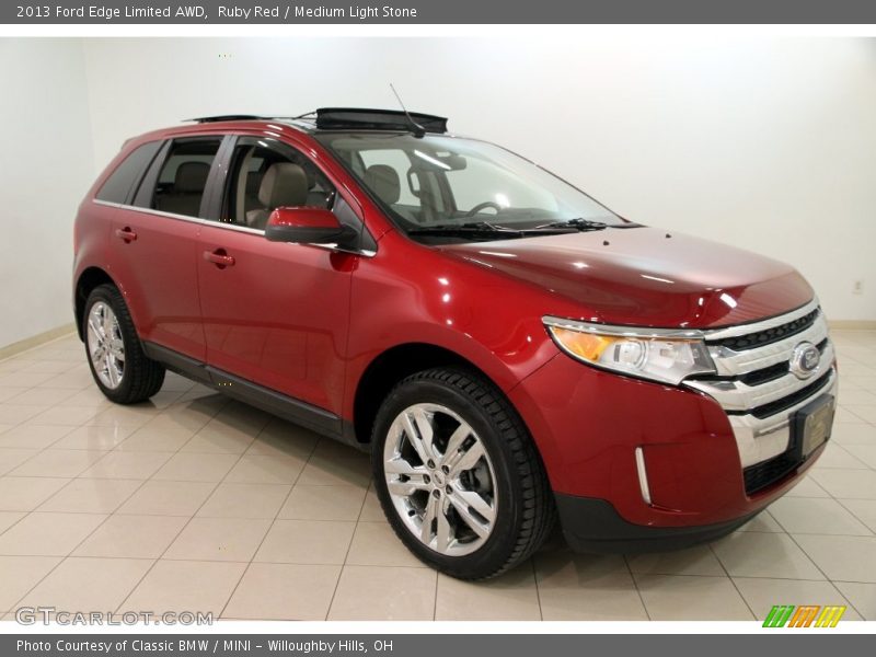 Ruby Red / Medium Light Stone 2013 Ford Edge Limited AWD