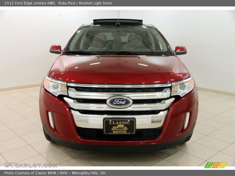 Ruby Red / Medium Light Stone 2013 Ford Edge Limited AWD