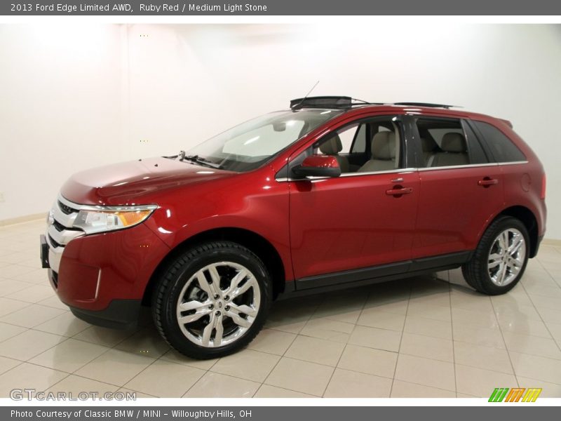 Ruby Red / Medium Light Stone 2013 Ford Edge Limited AWD