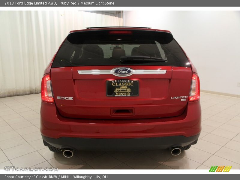 Ruby Red / Medium Light Stone 2013 Ford Edge Limited AWD