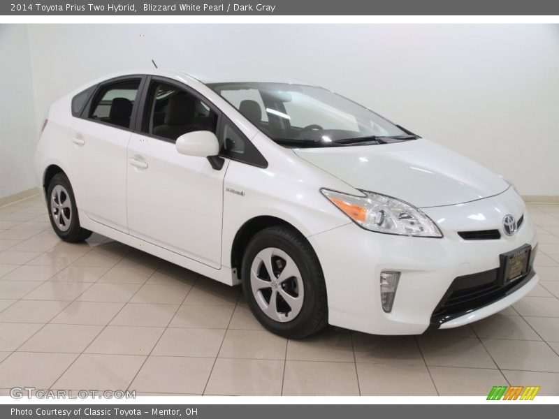 Blizzard White Pearl / Dark Gray 2014 Toyota Prius Two Hybrid