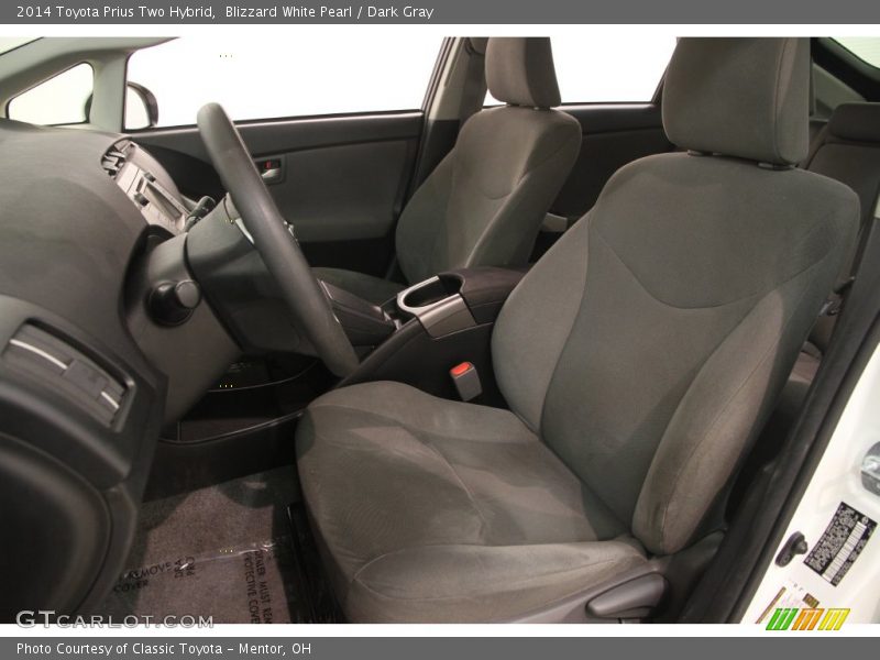 Blizzard White Pearl / Dark Gray 2014 Toyota Prius Two Hybrid
