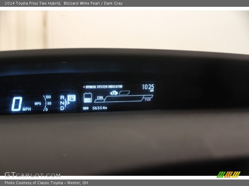 Blizzard White Pearl / Dark Gray 2014 Toyota Prius Two Hybrid