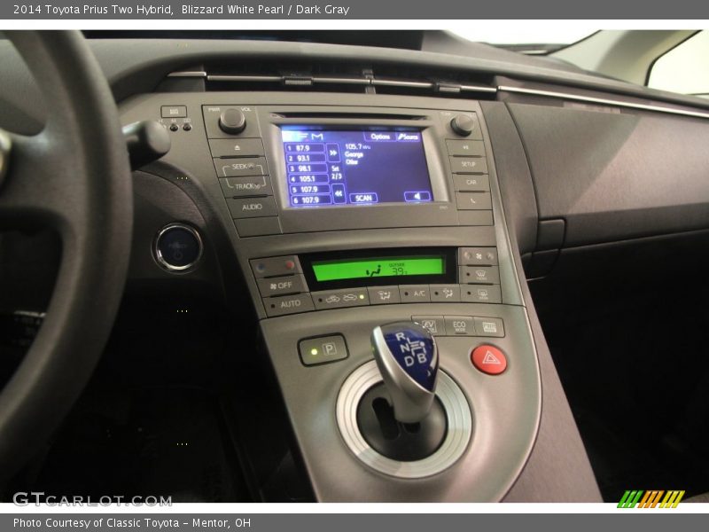 Blizzard White Pearl / Dark Gray 2014 Toyota Prius Two Hybrid