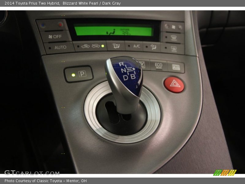 Blizzard White Pearl / Dark Gray 2014 Toyota Prius Two Hybrid