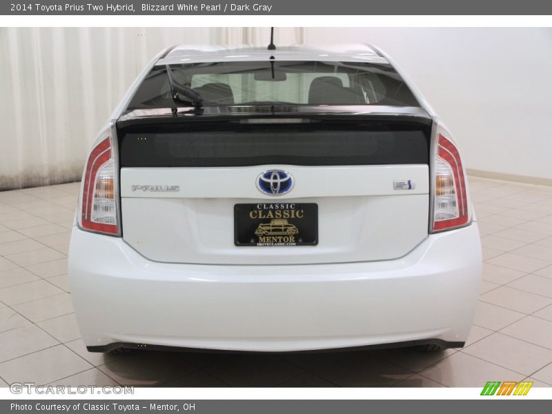 Blizzard White Pearl / Dark Gray 2014 Toyota Prius Two Hybrid