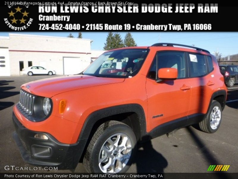 Omaha Orange / Bark Brown/Ski Grey 2016 Jeep Renegade Latitude 4x4