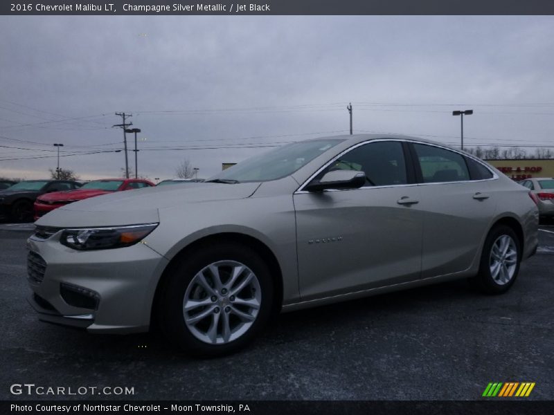 Champagne Silver Metallic / Jet Black 2016 Chevrolet Malibu LT