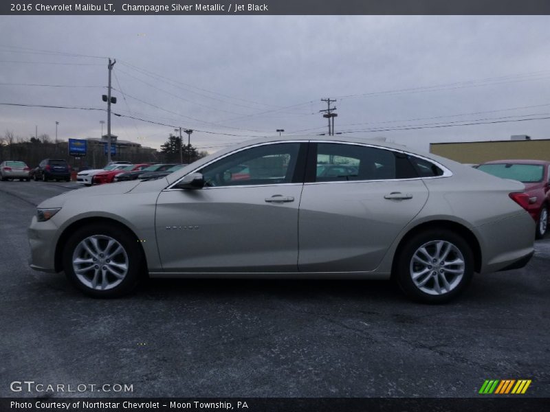 Champagne Silver Metallic / Jet Black 2016 Chevrolet Malibu LT