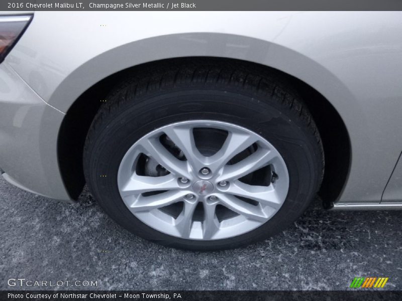 Champagne Silver Metallic / Jet Black 2016 Chevrolet Malibu LT