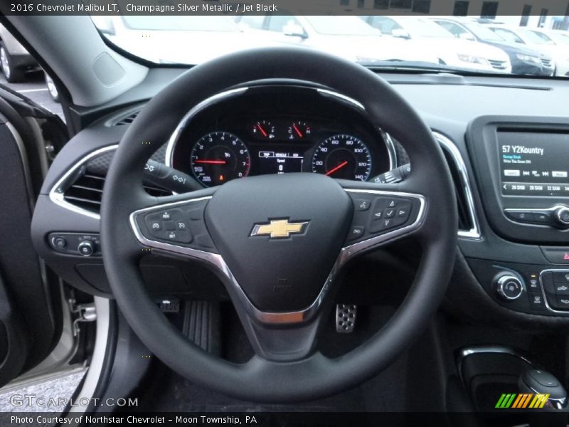 Champagne Silver Metallic / Jet Black 2016 Chevrolet Malibu LT