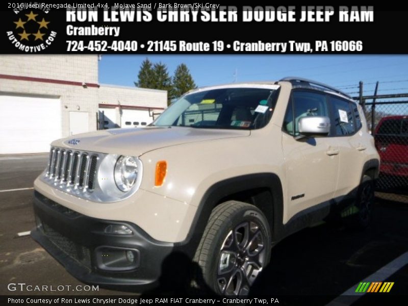 Mojave Sand / Bark Brown/Ski Grey 2016 Jeep Renegade Limited 4x4