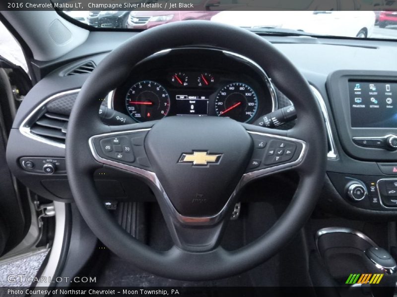 Champagne Silver Metallic / Jet Black 2016 Chevrolet Malibu LT