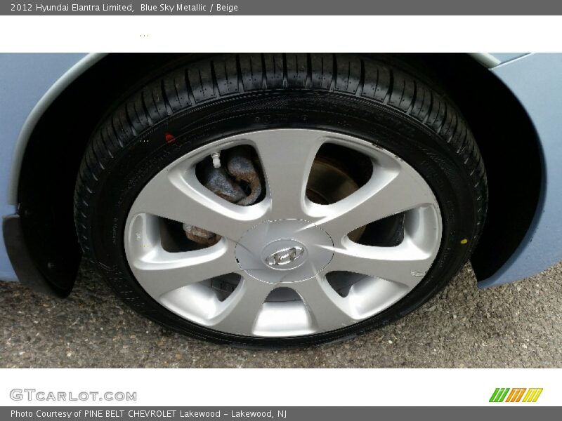 Blue Sky Metallic / Beige 2012 Hyundai Elantra Limited