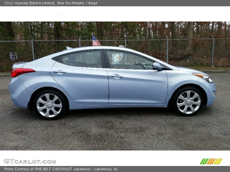 Blue Sky Metallic / Beige 2012 Hyundai Elantra Limited