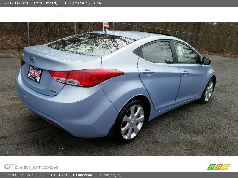 Blue Sky Metallic / Beige 2012 Hyundai Elantra Limited