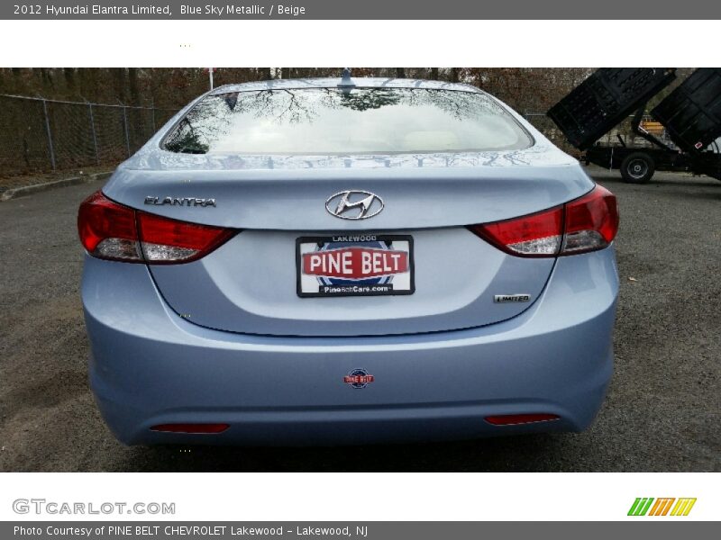 Blue Sky Metallic / Beige 2012 Hyundai Elantra Limited