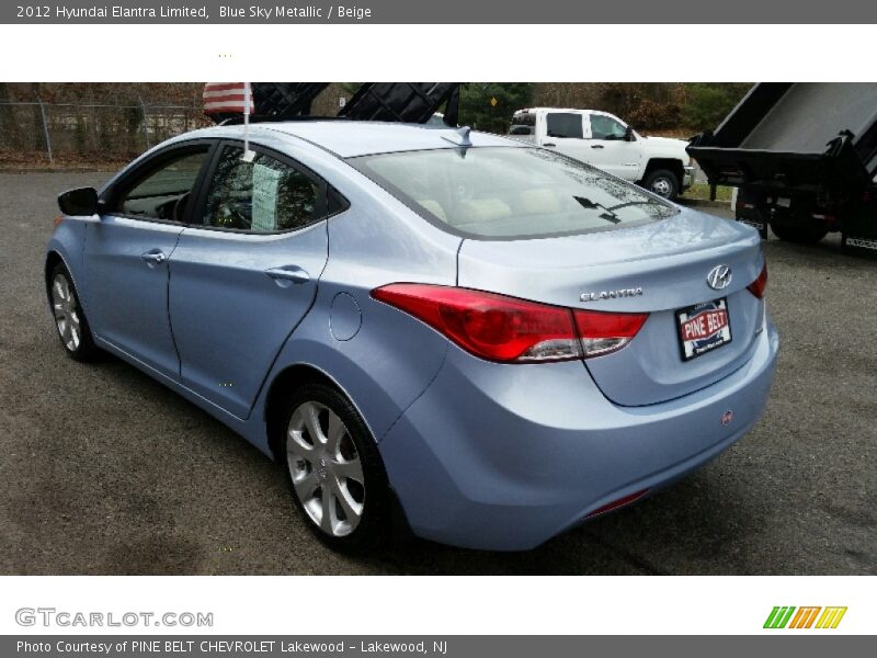 Blue Sky Metallic / Beige 2012 Hyundai Elantra Limited
