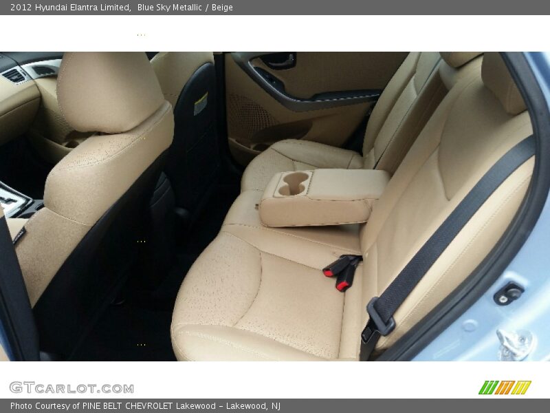 Blue Sky Metallic / Beige 2012 Hyundai Elantra Limited