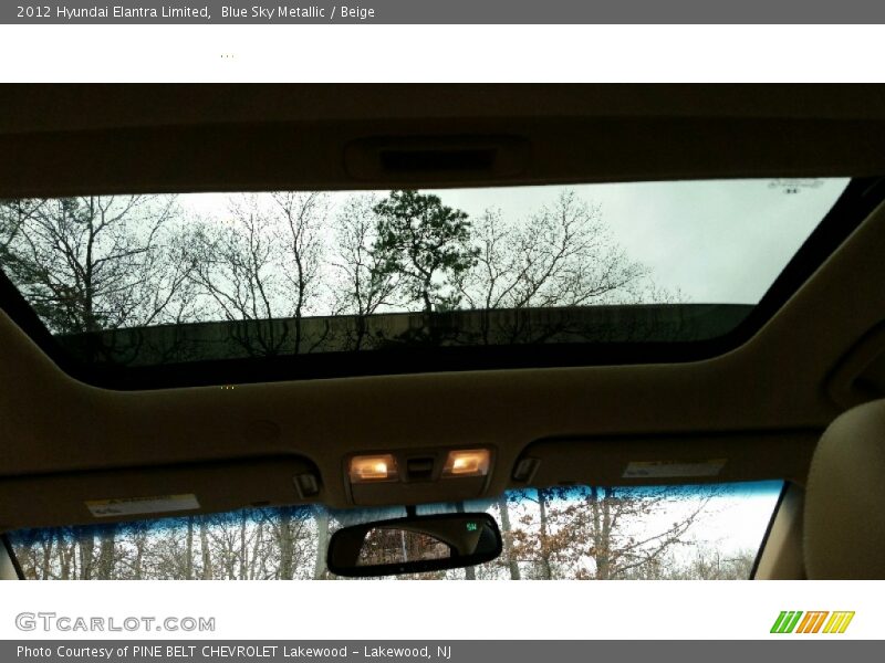 Blue Sky Metallic / Beige 2012 Hyundai Elantra Limited