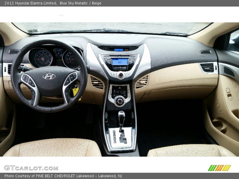 Blue Sky Metallic / Beige 2012 Hyundai Elantra Limited