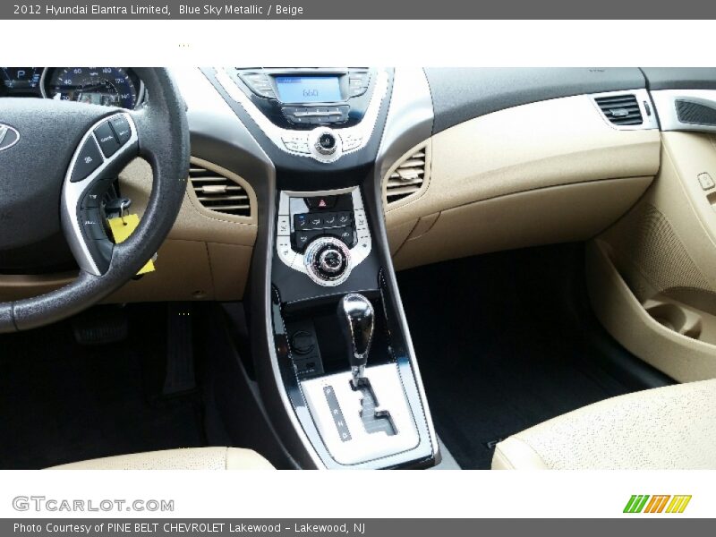 Blue Sky Metallic / Beige 2012 Hyundai Elantra Limited