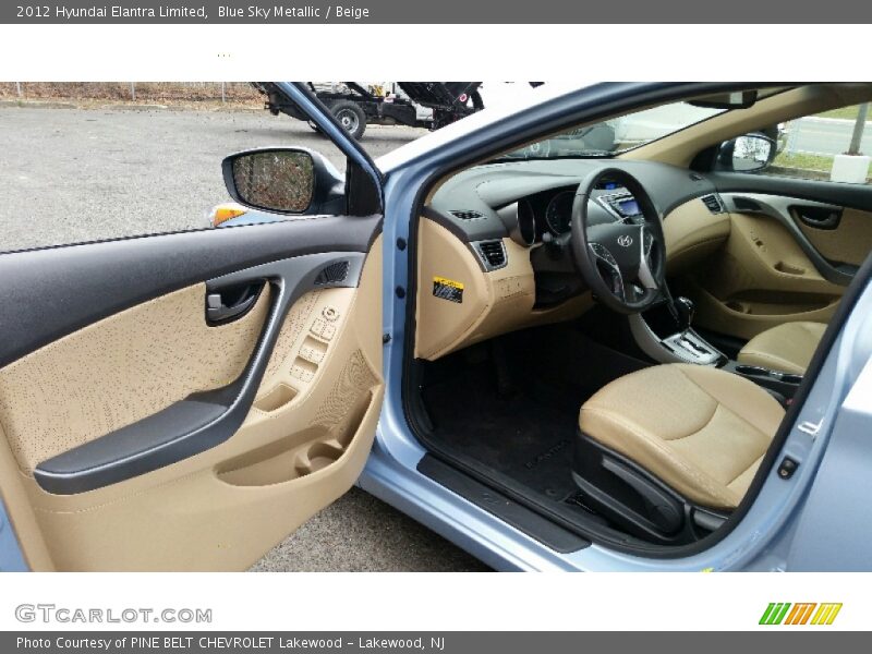 Blue Sky Metallic / Beige 2012 Hyundai Elantra Limited