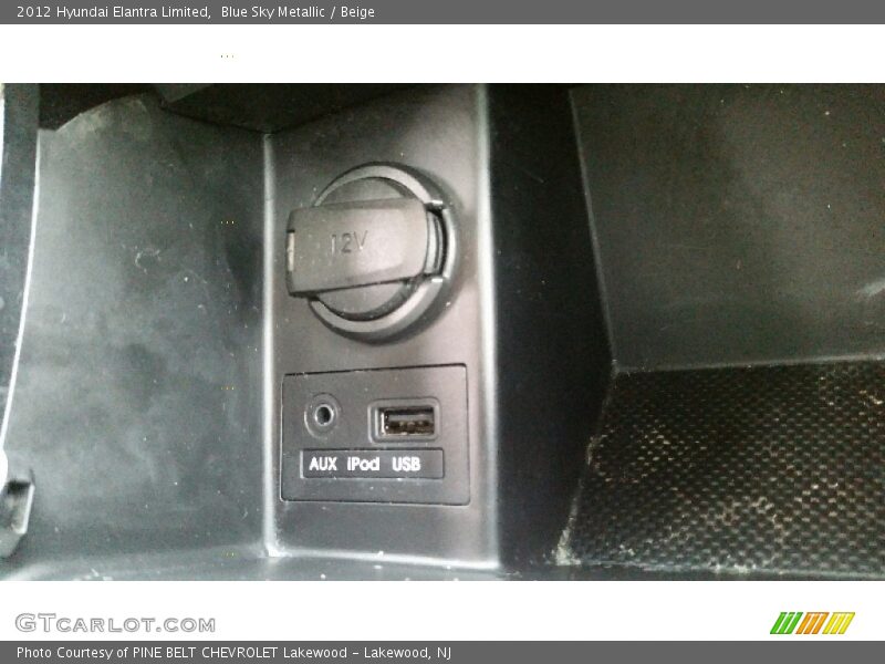 Blue Sky Metallic / Beige 2012 Hyundai Elantra Limited