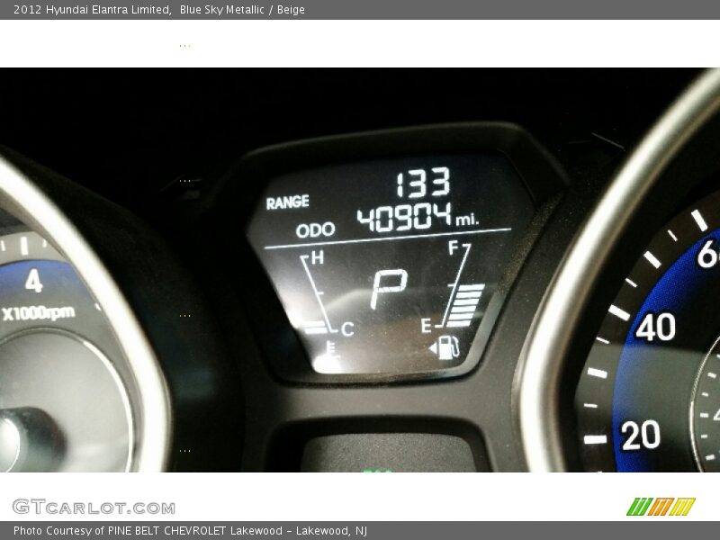 Blue Sky Metallic / Beige 2012 Hyundai Elantra Limited