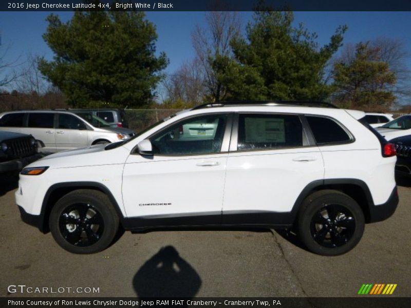 Bright White / Black 2016 Jeep Cherokee Latitude 4x4