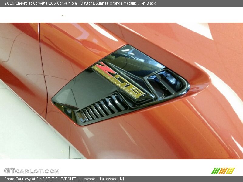 Daytona Sunrise Orange Metallic / Jet Black 2016 Chevrolet Corvette Z06 Convertible
