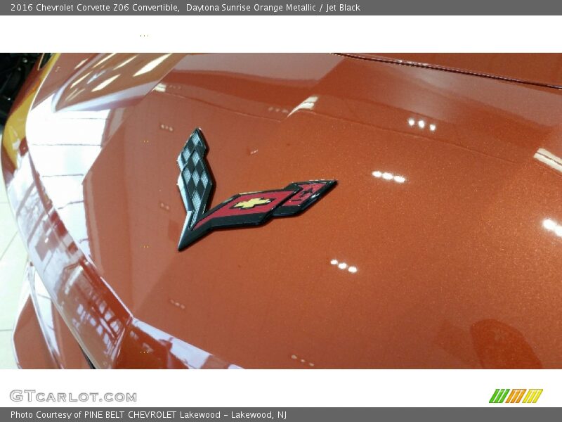 Daytona Sunrise Orange Metallic / Jet Black 2016 Chevrolet Corvette Z06 Convertible