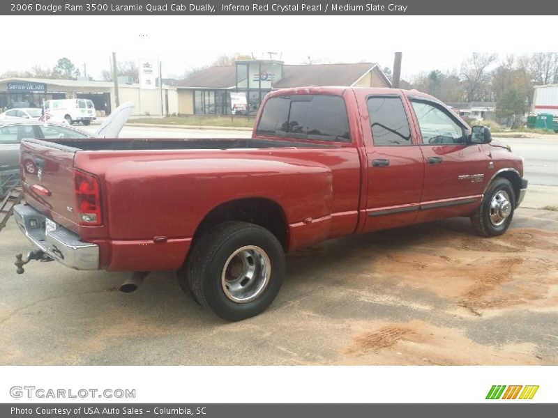 Inferno Red Crystal Pearl / Medium Slate Gray 2006 Dodge Ram 3500 Laramie Quad Cab Dually