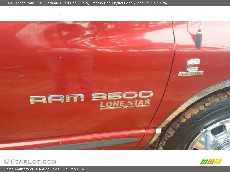 Inferno Red Crystal Pearl / Medium Slate Gray 2006 Dodge Ram 3500 Laramie Quad Cab Dually