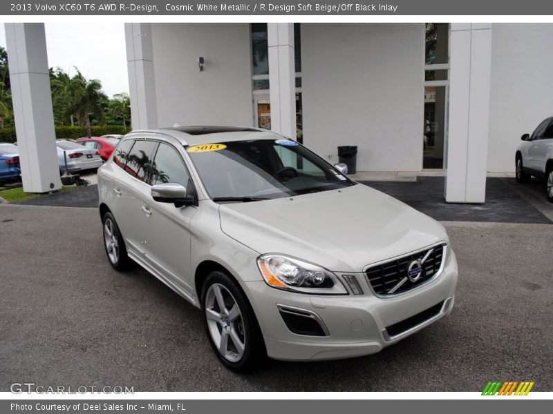 Cosmic White Metallic / R Design Soft Beige/Off Black Inlay 2013 Volvo XC60 T6 AWD R-Design