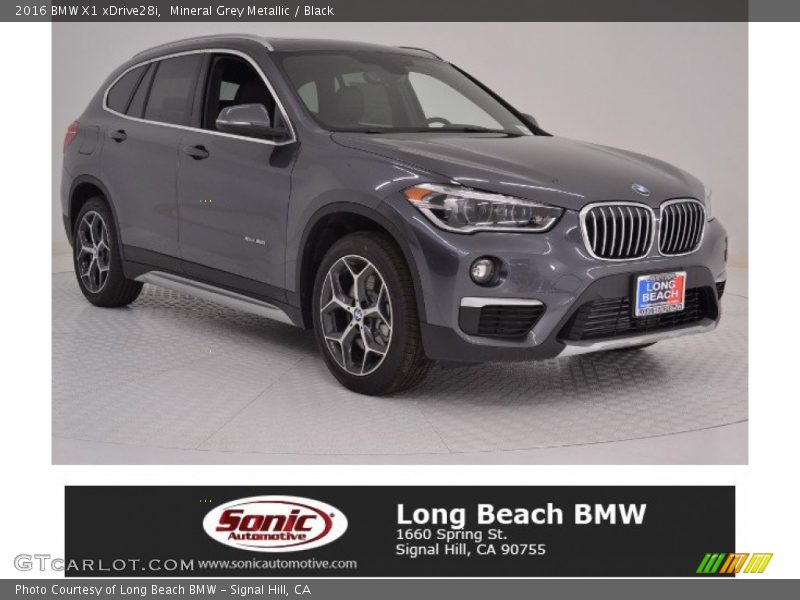 Mineral Grey Metallic / Black 2016 BMW X1 xDrive28i