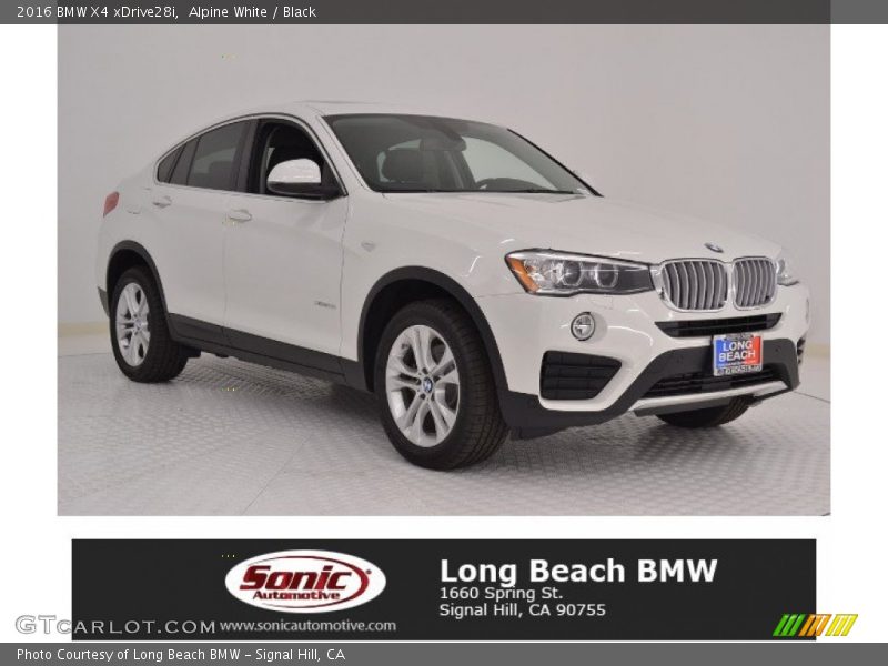 Alpine White / Black 2016 BMW X4 xDrive28i