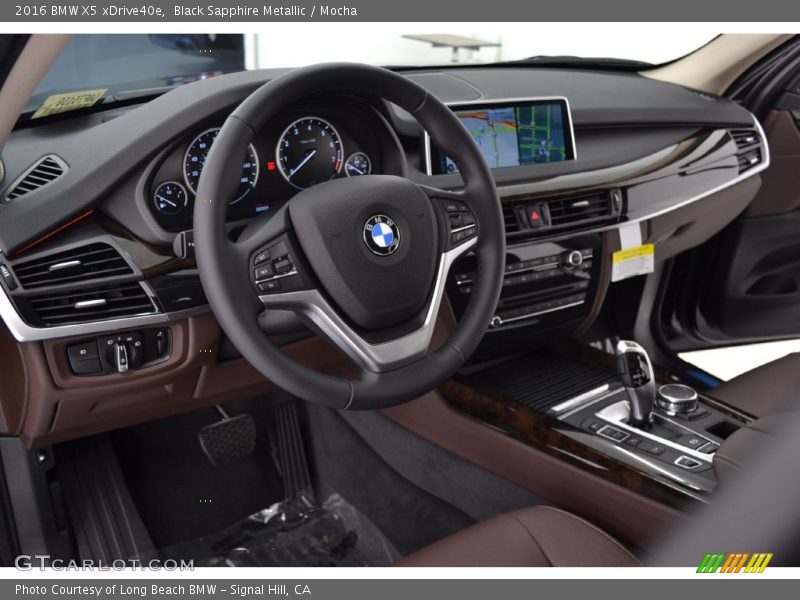 Black Sapphire Metallic / Mocha 2016 BMW X5 xDrive40e