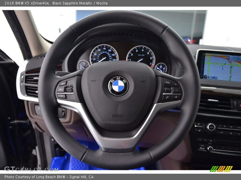 Black Sapphire Metallic / Mocha 2016 BMW X5 xDrive40e