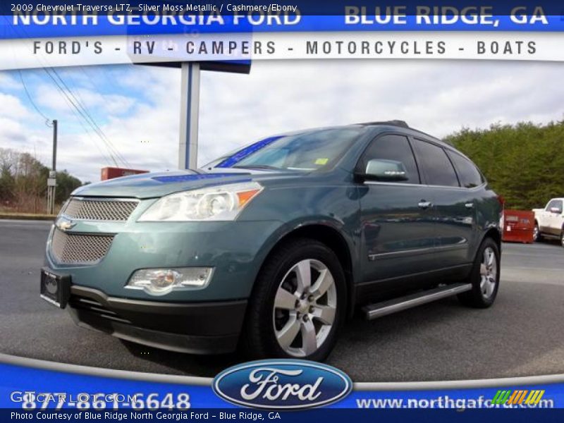 Silver Moss Metallic / Cashmere/Ebony 2009 Chevrolet Traverse LTZ