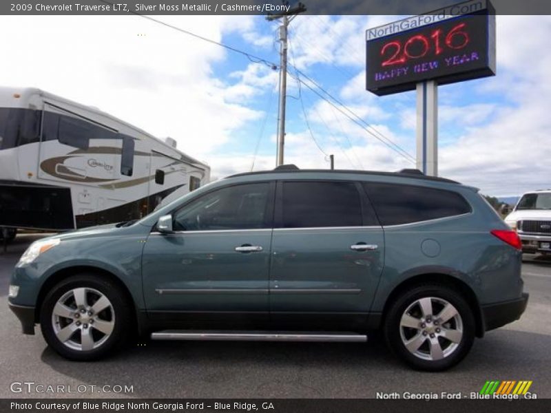 Silver Moss Metallic / Cashmere/Ebony 2009 Chevrolet Traverse LTZ